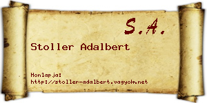 Stoller Adalbert névjegykártya